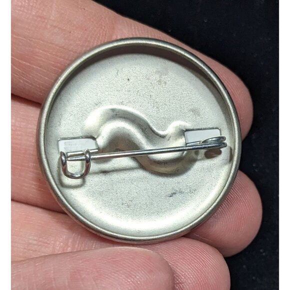Quirky Hipster Cannabis Print Moustache Pin - Picture 4 of 4